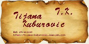 Tijana Kuburović vizit kartica